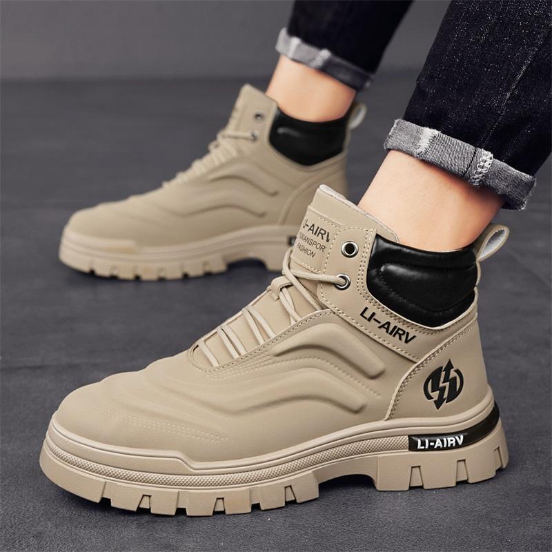 Fashion CYYTL Winter Mens Boots Ankle Casual Shoes Leather Cowboy Combat Tactical Motorcycle Chelsea Work Outdoor Hiking Designer Luxury