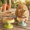 Large Capacity Elevated Cat Bowl Cartoon Design Anti Tipping Pet High Foot Bowl Detachable Non-slip Cat Water Bowl