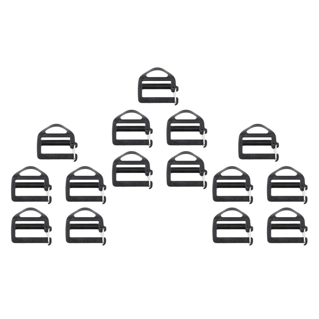 15pcs 25mm Webbing Plastic Belt Buckles Backpack Fastener Buckle