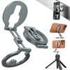 CAMOLO Double-Sided Magnetic Phone Holder 360 Rotation Gym Mount Foldable Stand W 1/4" Tripod Mount for iPhone Android MagSafe 7
