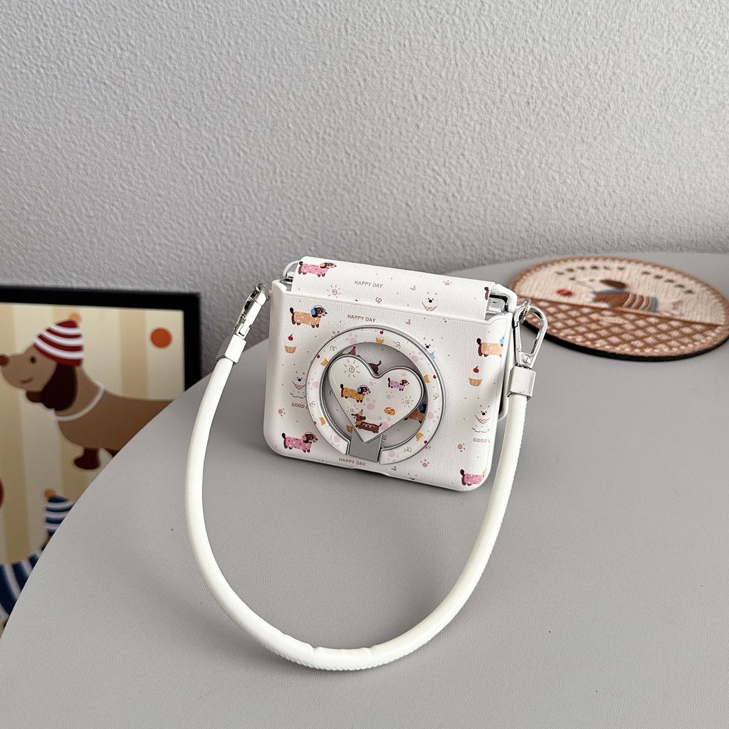 Applicable To Huawei PuraX Folding Screen Mobile Phone Case Magnetic Dachshund Dog Pocket1 Bracket Portable Rope  Hard Case