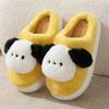 Cotton slippers female cute cartoon bag head non-slip wool slippers winter warm thick-soled confinement shoes