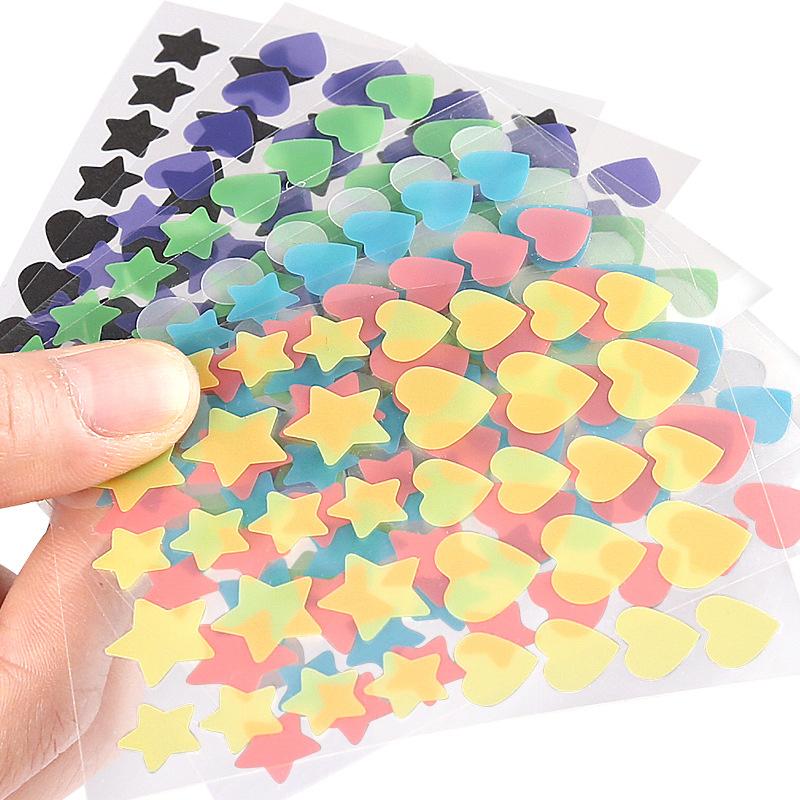 72/80 Pièces Coloré Mignon Étoile Forme de Cœur Autocollant Traitement Acné Invisible Couvre Acné Patch Bouton Soin de la Peau