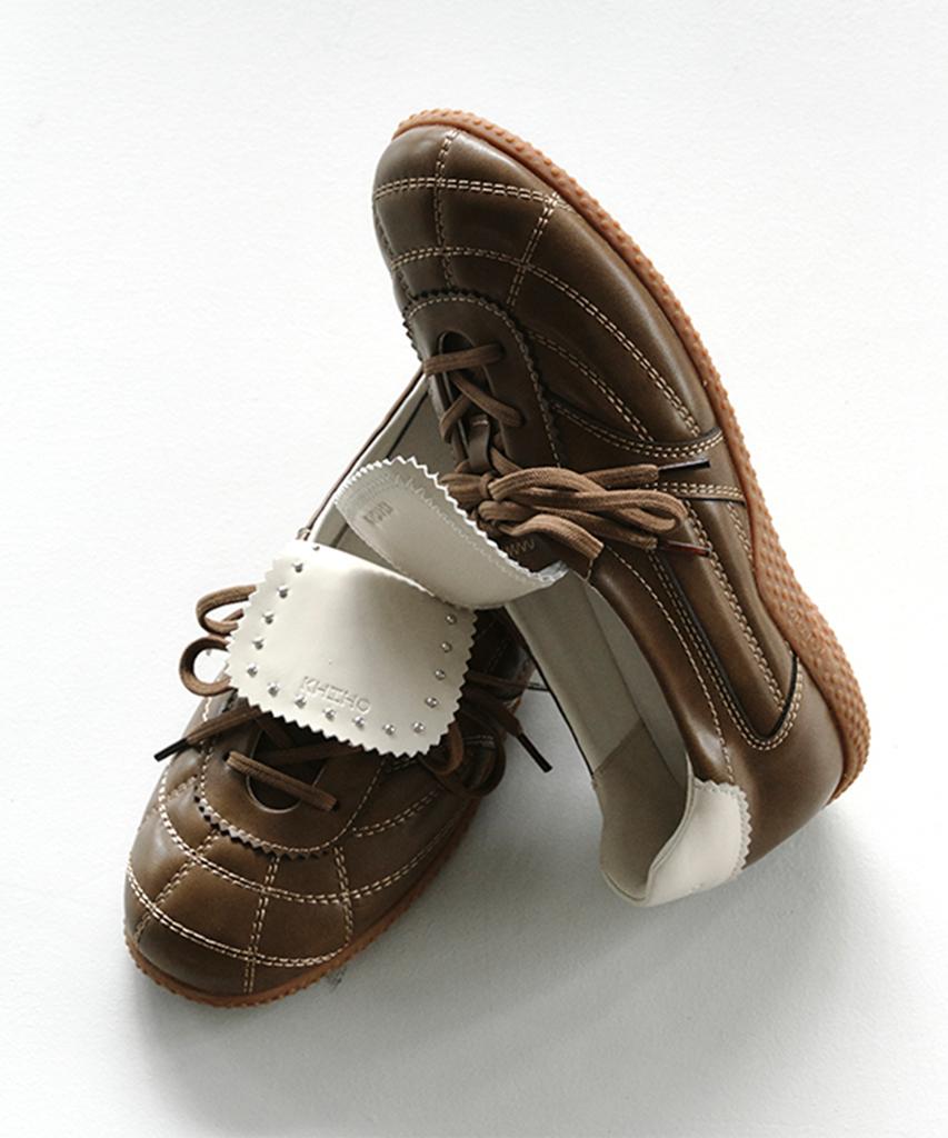 Khiho 3-Way Foldover Tongue Sneakers Brown