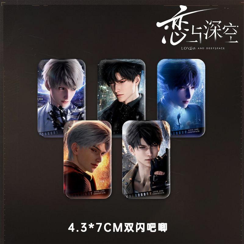 2025 Love and Deepspace Sylus Rafayel Zayne Xavier Caleb Cinema Co-ed Badge Rectangular Emblem Brooch Backpack Decoration