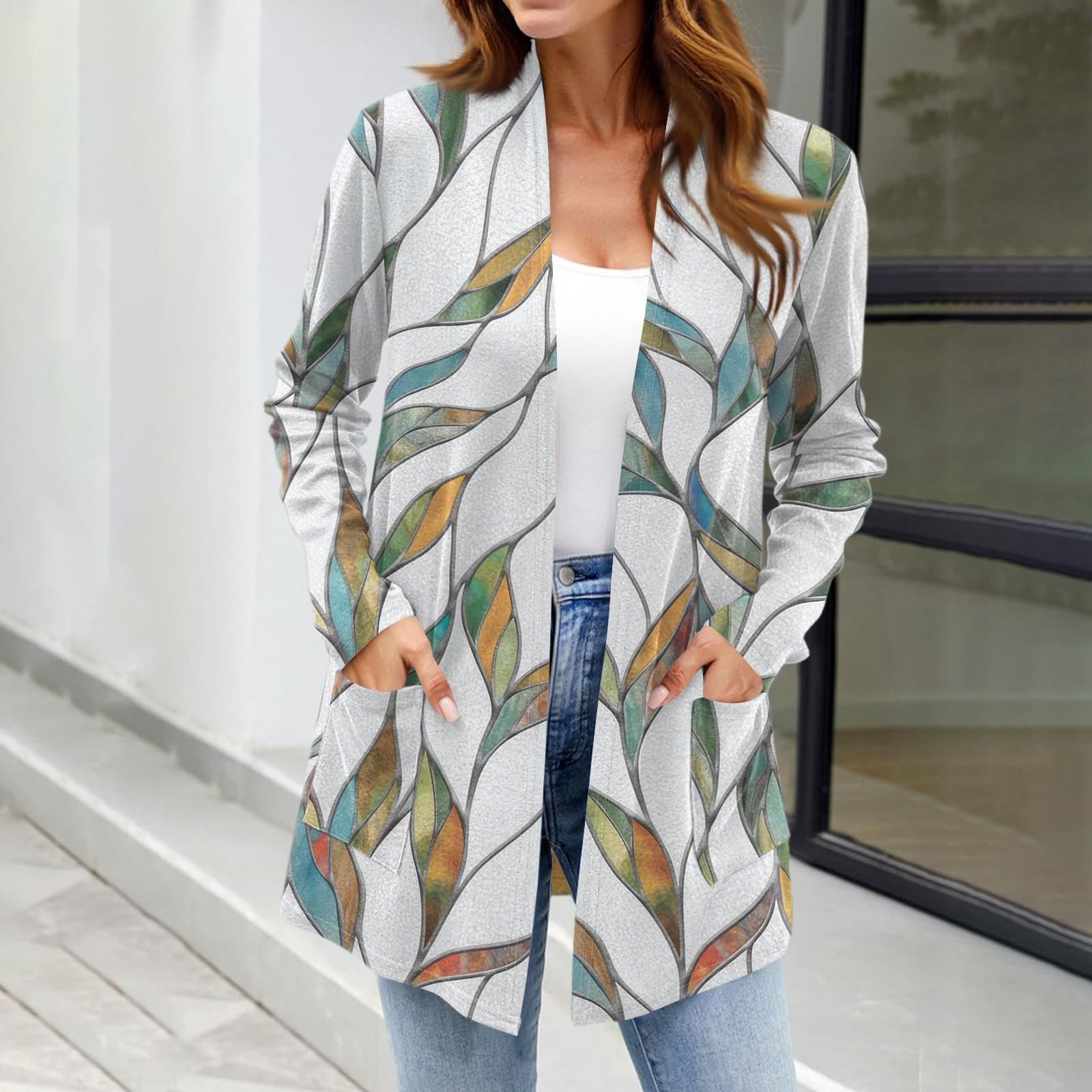 

Женские легкие кардиганы с открытой передней частью, с длинными рукавами, повседневные, свободные, тонкие кардиганы с карманами S киноварь