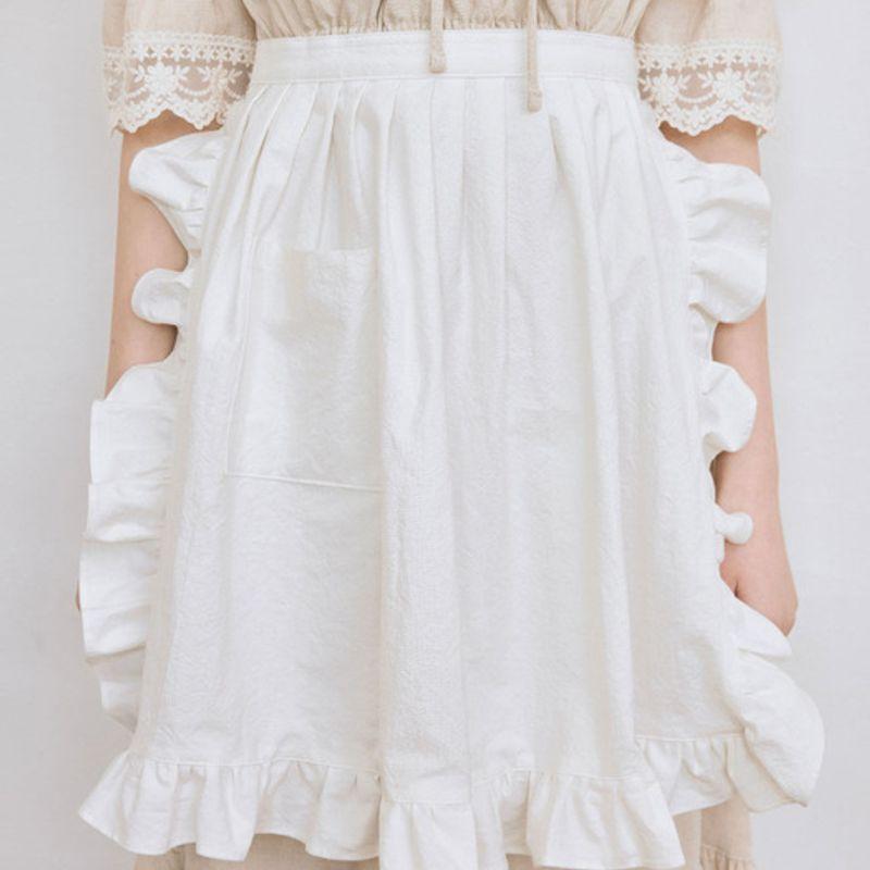 LUNALUZ STUDIO Lunaluz Half-Wrap Apron Waist Skirt
