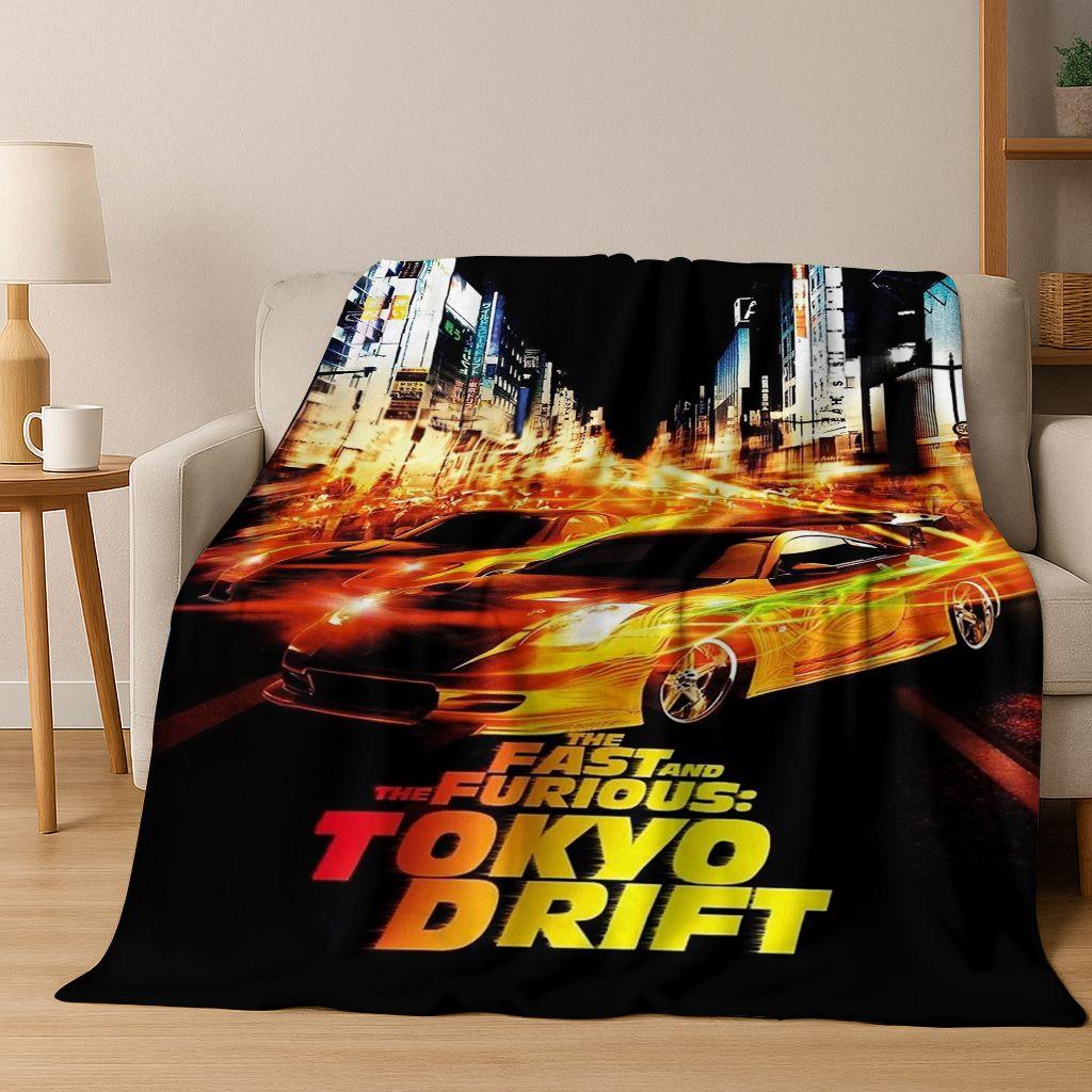 Fashion Fast & Furious X Dominic Art Flannel Blanket,Cozy Soft Throw Blanket for Home Bedroom Bed Sofa Picnic Cover Kid Gift