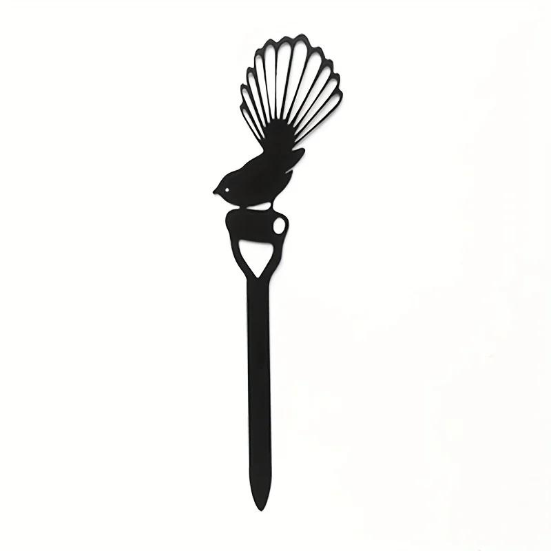 1pc Bird Garden Stake - Metal Silhouette Yard Sign with Stake for Garden Decor, Ideal for Halloween and Fall Decorations