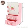 Mother Garden Wooden Toy Wild Strawberry Cutie Chilled Refrigerator Play 18 Fully Set, Accessories, Assembled, 441-37029