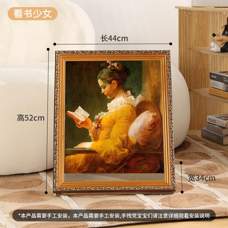 Mona Lisa Holding Cat Cat Claw Board Cat 3D Oil Painting Frame Cat Claw Board Cat Nest Cat Scratching Board Pet Supplies Gift