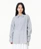 MOZMOZ Soft Basic Light Check Shirt Gray