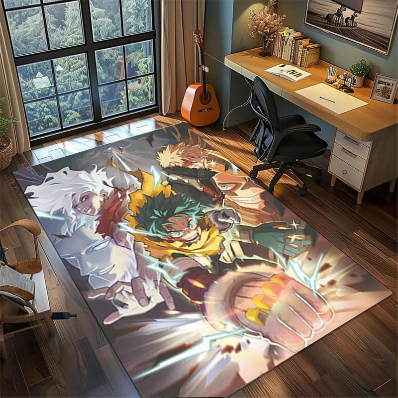 Home Decor My Hero Academia Non Slip Washable Large Area Rug Gamer Bedroom Floor Mat