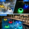 Solar Chlorine Tablet Floater with Colorful Light Chlorine Floating Water Cleaner IP68 Waterproof for Purify Swimming Pool Water