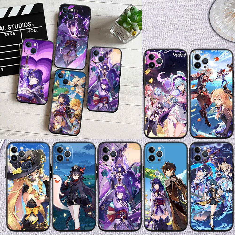 CJ60 Genshin Impact Soft Shell Phone Case for Redmi Note 10 11 12 Pro Max 10S 10C 10T 11A 11S 12S 12C