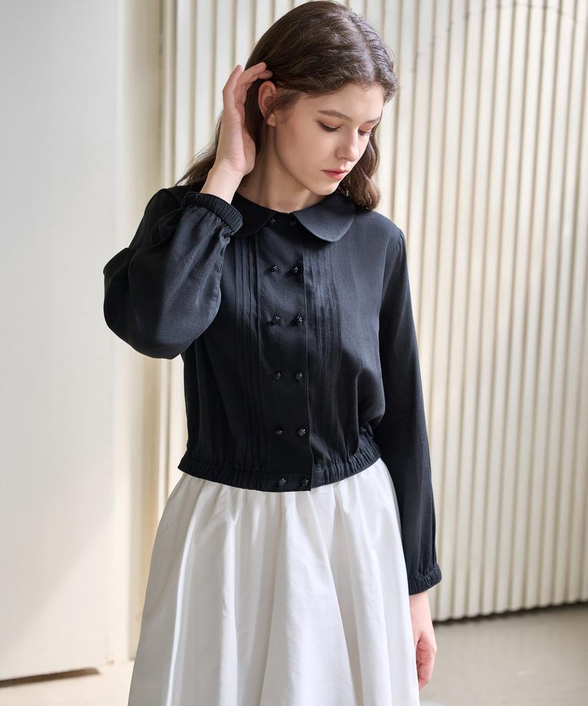 MITTE Round Collar Blouse_Black