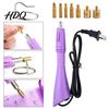 DIY Clothing Decoration Supplies Hotfix Rhinestone Applicator Kit with 7 Tips Hot Fix Setter Wand Tool for Fabric Craft Projects Shoes Bags Flatback
