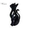 Black Cat Figurine 3D Printed Hollow Figurine, Modern White Kitten Statue, Shape Artistic Animal Sculpture Desk Decoration, Gift for Lovers