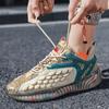 Shoes Men's Spring and Summer New Fish Scale Flying Woven Mesh Sports Shoes Youth Outdoor Fashion Trend Casual Running Shoes