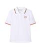 Antomas Ribbed Short Sleeve Polo Shirt Women - White