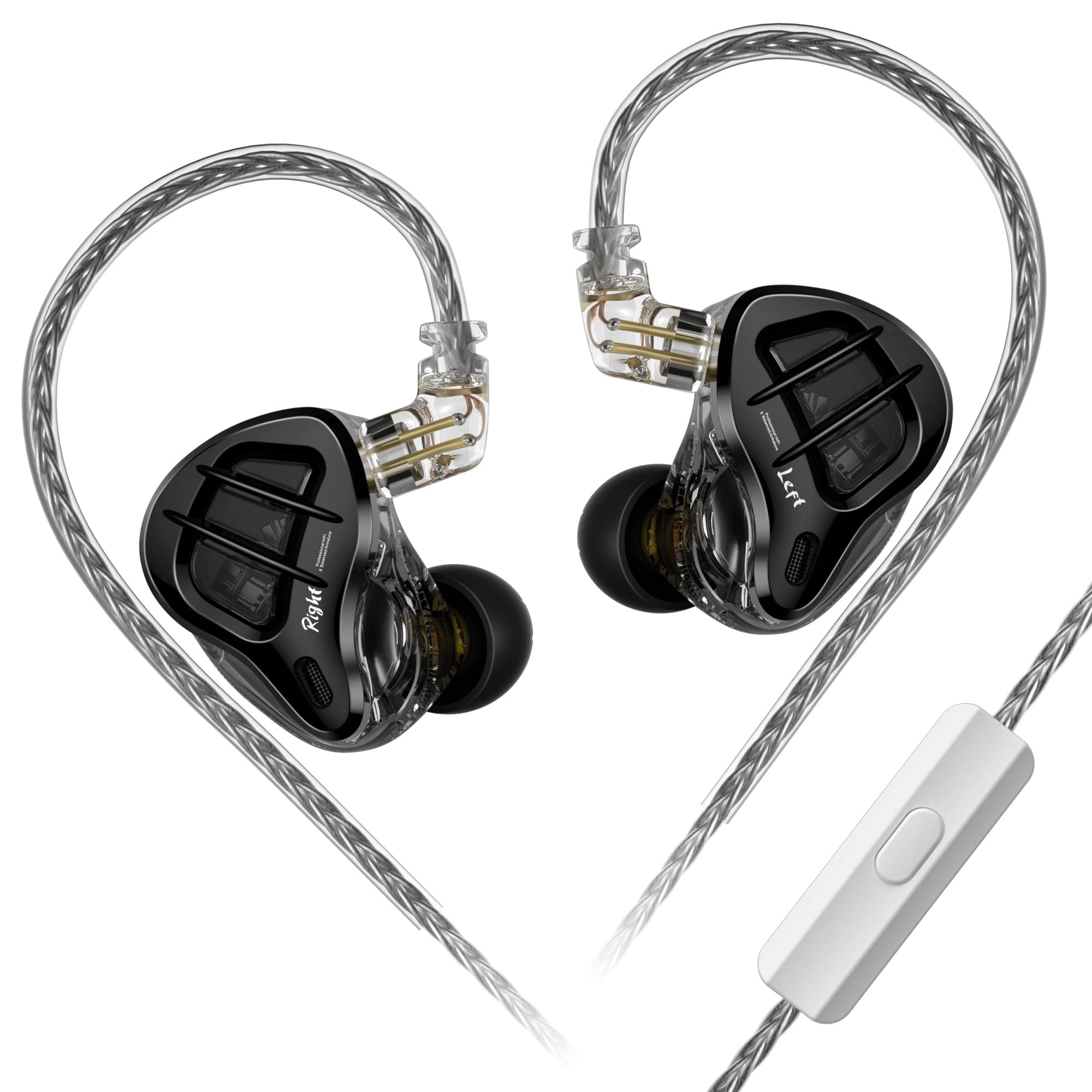 

[KZ High-End Earphones] Yinyoo KZ ZAR KZ Earphones Hybrid Type (7BA+1DD) Earphones Wired Earphones Chinese Earphones Zinc Alloy Faceplate and Resin