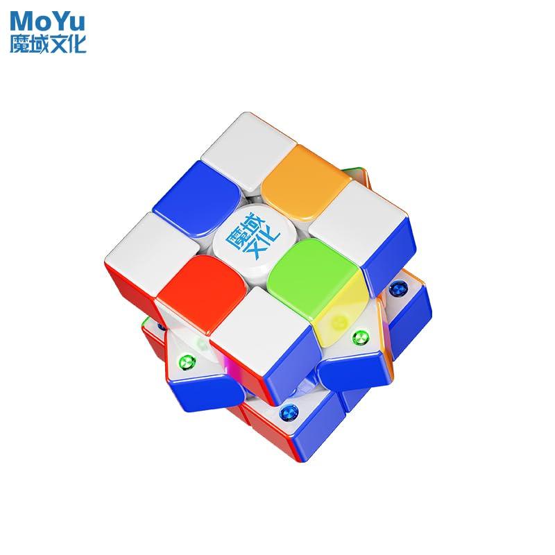 MoYu Weilong V11 [Authentic] 3x3x3 Cube with Magnetic Design, Stickerless, and Japanese Cube Strategy Guide (3x3 M UV)