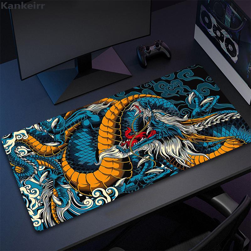 Dragon 80x30 XXL Lock Edge Mousepads Large Gaming Mousepad Computer Keyboard Mats Mouse Mat Beast Desk Pad For Gift Mouse Pads