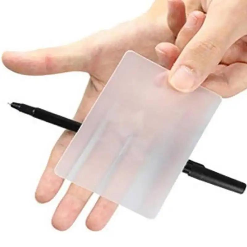 10 piezas Tarjeta de Lente Lubor Trucos de Magia Primer Plano Escenario Props de Magia Ilusión Gimmick de Carta Invisible Juguete de Mago Para Niño Principiante