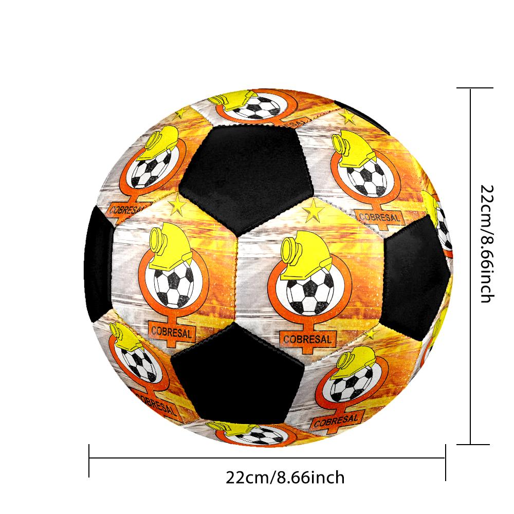 SIZE 5 Cobreloa Soccer Ball Colorful All Ages Machine Stitched PVC Competition Ready Durable High-Bounce