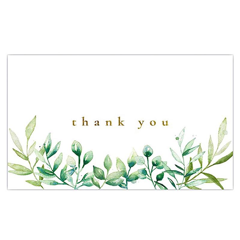 Pink 'Thank You' Cards - 50 Sheets/Pack for Gift Boxes, Decorations, and Postcards