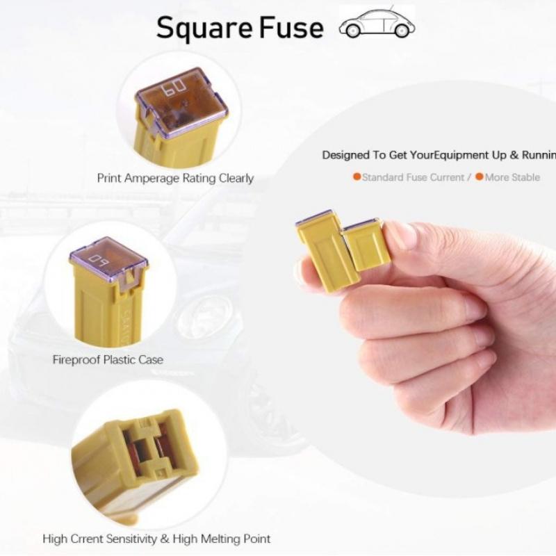 250 Pieces Automotive Fuse Set, Standard Mini Blade, Low And High STD Profile, Box-Shaped, Various Fuses