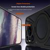 For Huawei Pura 70 Case Magnetic Kickstand Hollow Heat Dissipation Silicone+PC+Metal Bumper Phone Cover