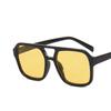 New Fashion Square Sunglasses Women Vintage Frame Female Double Beam Sun Glasses Ocean Gradient Retro Outdoor Oculus De Sol