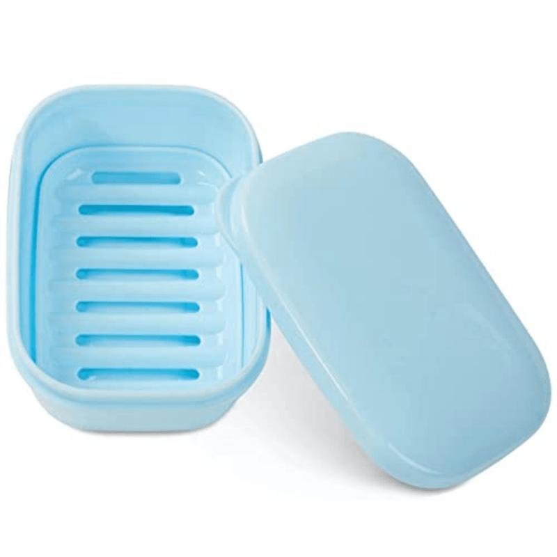 1PC Leak-proof Travel Soap Box Splash-proof and Clutter-free, Ultra-portable and Compact Design, Durable Rectangular Soap Box with Safety Buckle Cover