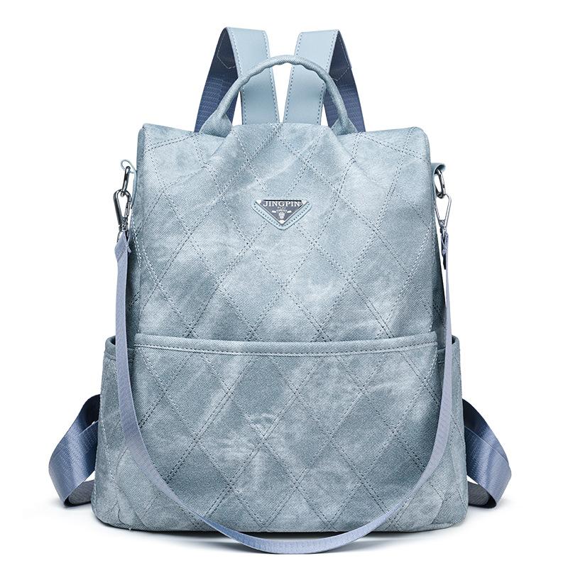 

Рюкзак женский синий рюкзак большой емкости дорожная сумка студенческая школьная сумка синий