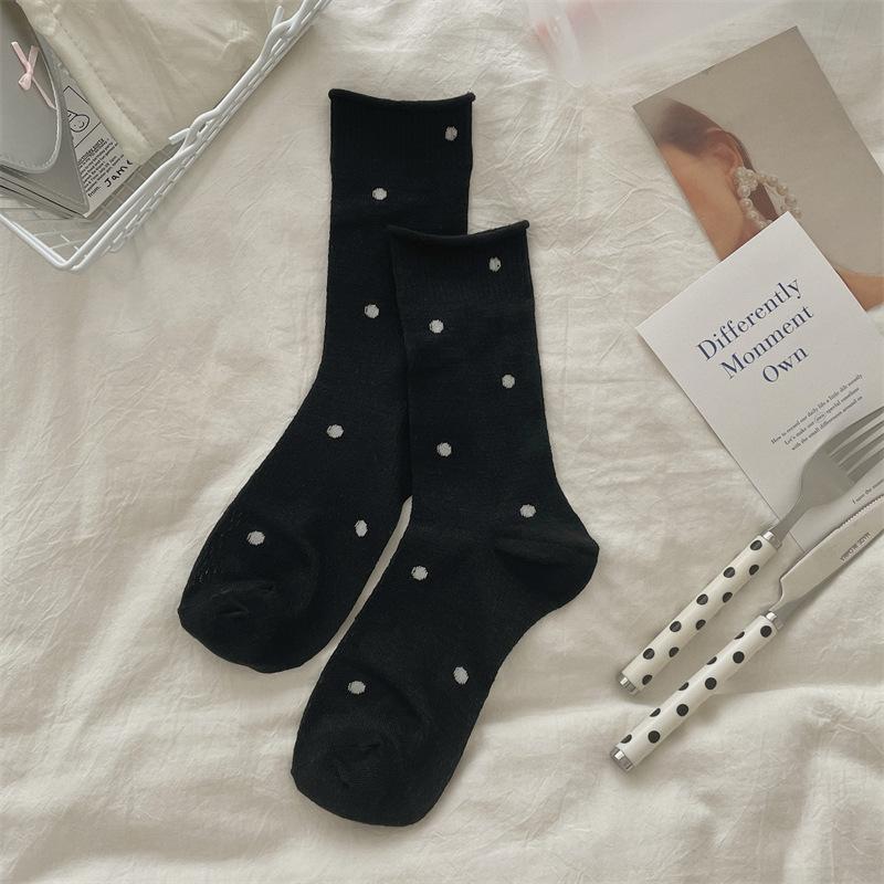 

Rolled Wool Socks Thickened Warm Socks Mid-Leg Socks Trendy Casual And Simple One size fits all чорний
