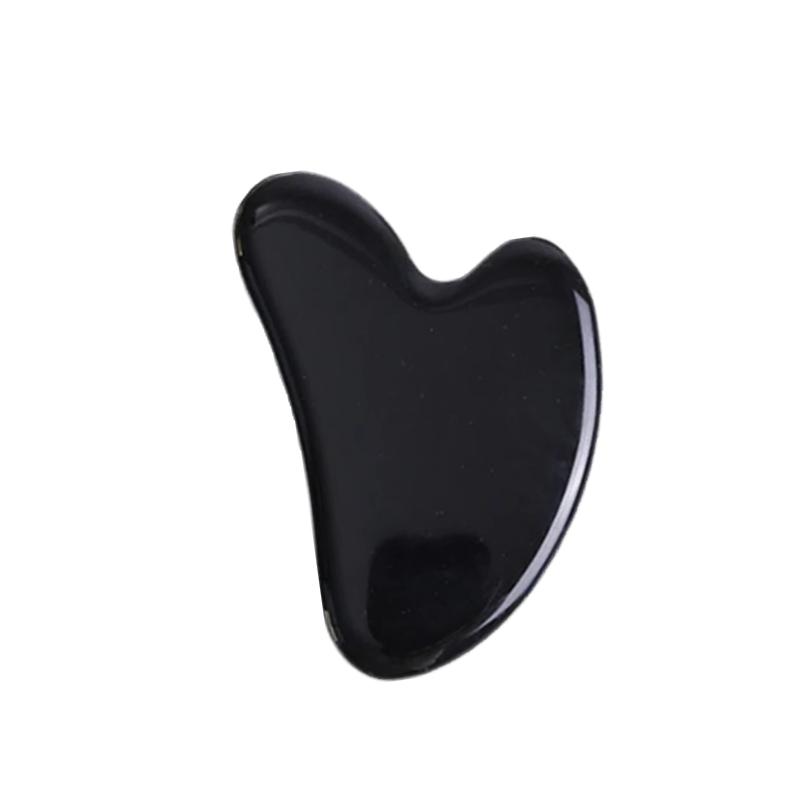 Natural Jade Crystal Heart-Shaped Scraping Board Crystal Gua Sha Board Face Beauty V-Shaped Jade Scraping Massage Tools