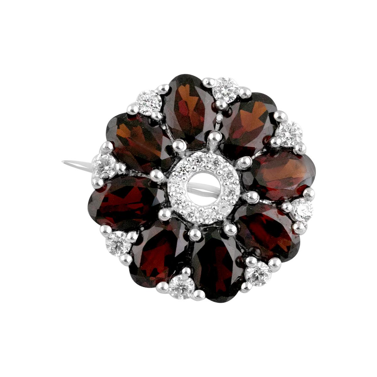 

Срібна брошка з натуральним гранатом 5.366ct (2112266)