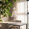 Indoor Home Hanging Decor Faux Crystal Bell Suncatcher, Glass Prism Wind Chime Ornament, Clear Garden Ornament for Trees Christmas Tree Rainbow Maker