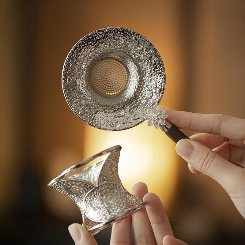 Metal Örgü çay süzgeci Paslanmaz Çelik Filtre Elek Teaware Dantel Çay Drenaj Faydalı Çay Demlikler Mutfak Aksesuarları