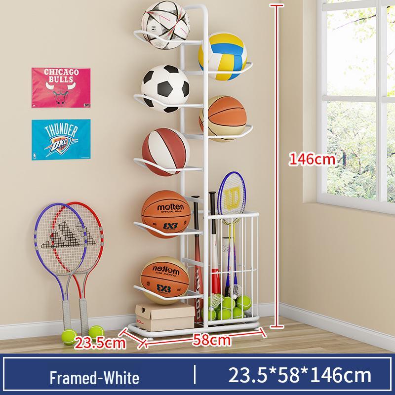Multi-layer Iron Rack for Storing Kids' Sports Balls, Rackets & More