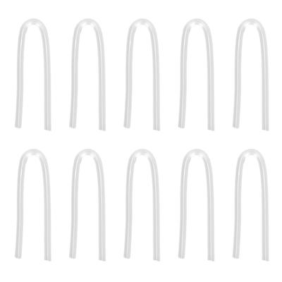 10PCS BTE Tubo de Som Pré-moldado Silicone Acessório de Substituição Tubo de Substituição Aparelho Auditivo Forma U