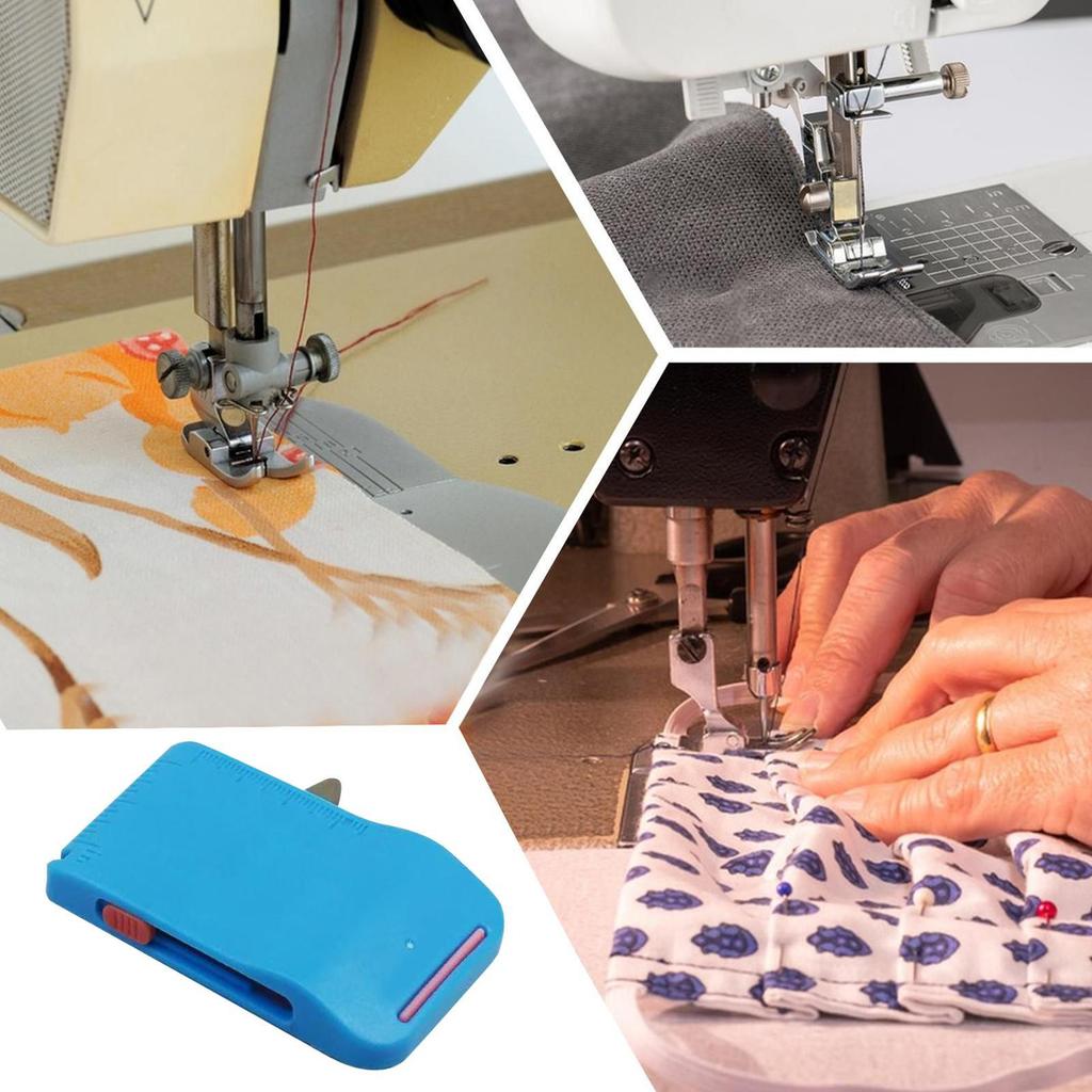 Magnetic Seam Guide for Sewing Machine Universal Hemmer Guide w/Scale Ruler, Multifunctional Quilting Positioning Tool Accessory