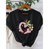 Women's Teacher Heart-shaped pencil short sleeve shirt One-piece Easter outfit T Shirt Teacher's Outfit for Holiday Outings 2026 New Spring and