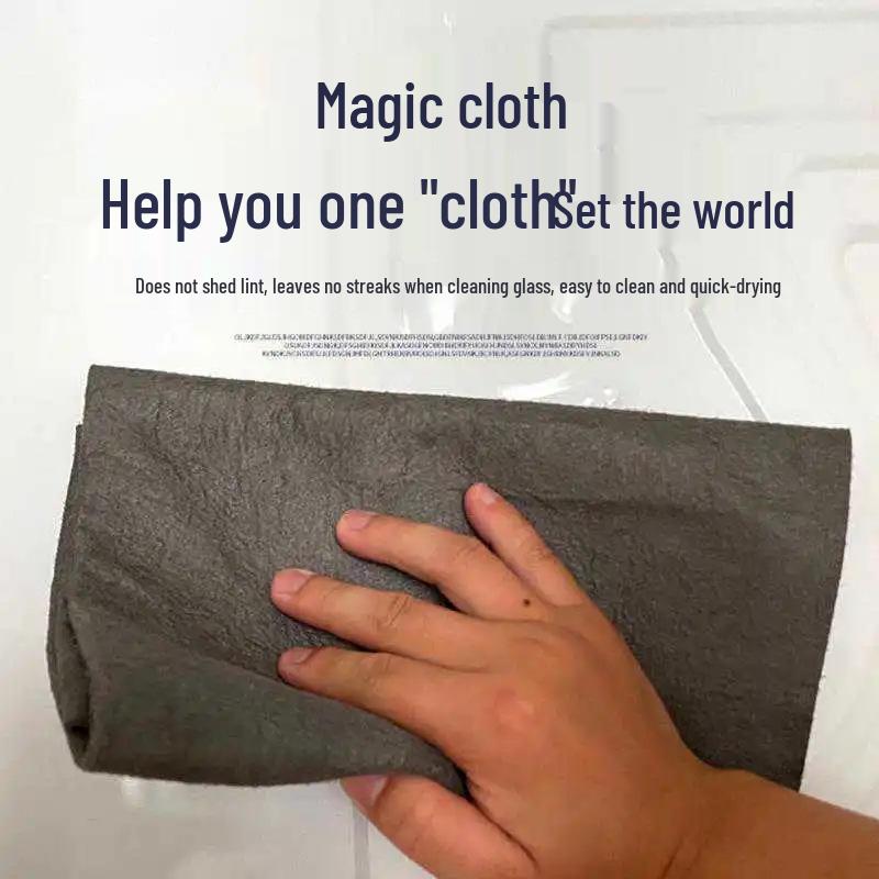 Magic Thickened Lint-Free Glass & Mirror Cleaning Cloth: Streak-Free, Watermark-Free for Windows & Household Surfaces