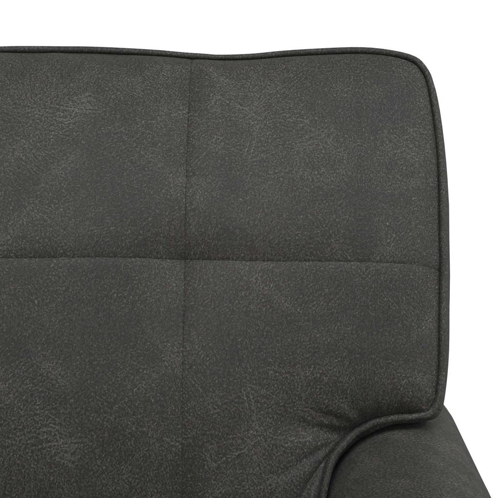 Lounge Chaise Longue with Cushions Black 91 X 157 X 91 Cm Faux Leather