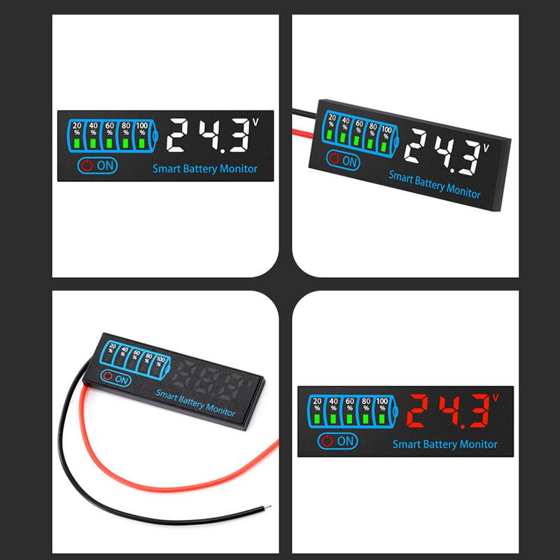 Dc7-55V Battery Level Indicator 12V 24V 18650 Lipo Lithium Battery Capacity Board Voltage Battery Charging Tester