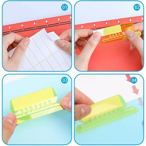 File Folder Tabs Hanging File Folder Labels 60 Sets Plastic File Tabs with erts for Hanging Files