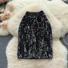 High Waist Skirt Women's Summer Vintage Hip Wrap Slim Elastic Fashion Skirt