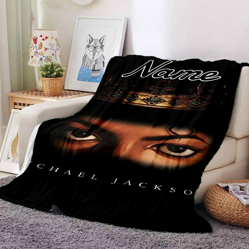 Coperta di flanella personalizzata con il nome "Michael Jackson's Legacy" per comfort super morbido e carino, per viaggi, letto, divano